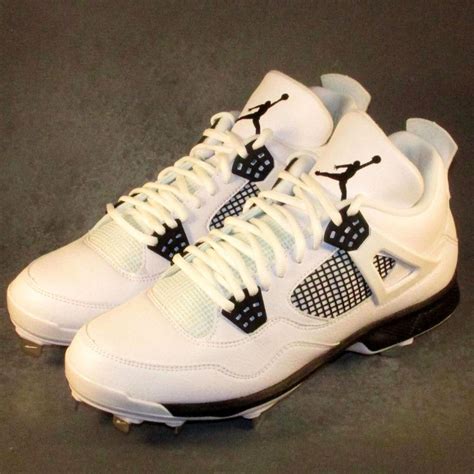 Nike Air Jordan Retro IV Metal Baseball Cleats MEN'S Size 10 White NEW ...