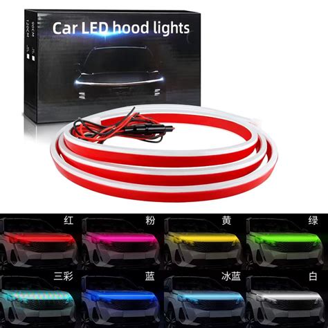 Lâmpada Decorativa LED Universal para Capô Carro Luz Diurna de Corrida