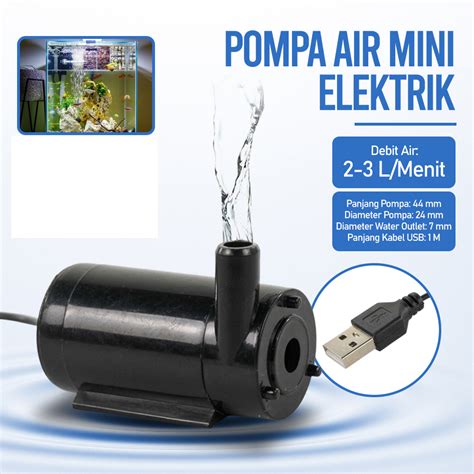 Taffware Pompa Air Mini Elektrik Mikro Water Diaphragm Pump Usb Dc V