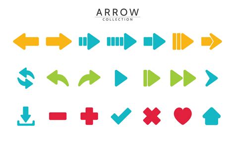 Modern Arrows Set In Flat Design Vector 9752771 Vector Art At Vecteezy