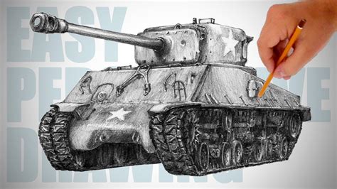 Sherman Tank Drawing