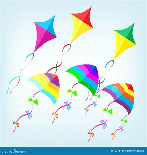 Colorful Kites Stock Vector Illustration Of Graphic 15711184