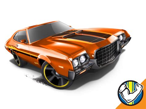 72 Ford Gran Torino Sport Shop Hot Wheels Cars Trucks Race Tracks