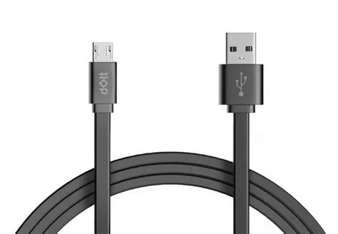 Black DOTT Basic Flat Micro USB 1 Meter Data Charging Cable At Rs 119