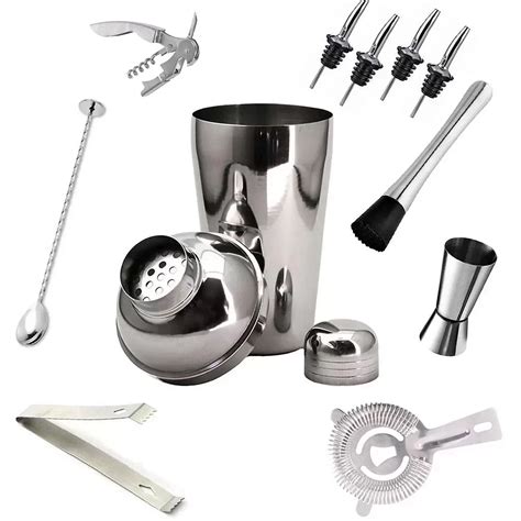 Kit Barman Profissional Coqueteleira Ml Pe As Inox Madeiramadeira