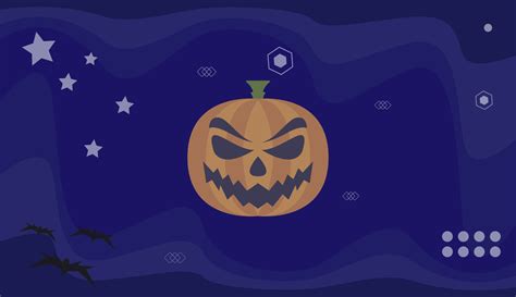 Spooky background with pumpkin face concept 13136462 Vector Art at Vecteezy