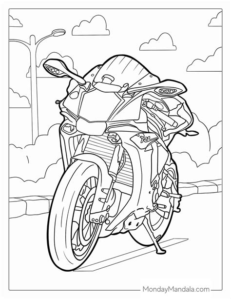 24 Motorcycle Coloring Pages (Free PDF Printables)