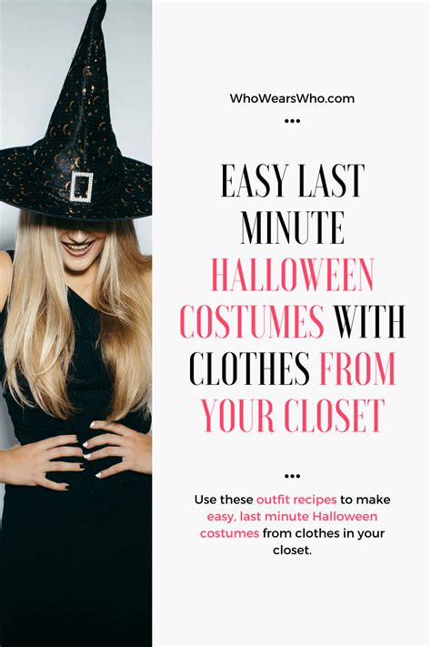 Easy last minute Halloween costumes with clothes from your closet you can make in a snap - Who ...