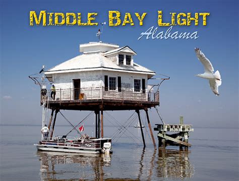 Middle Bay Mobile Bay Lighthouse Alabama Postcard A Photo On