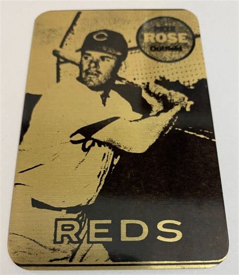 1969 Pete Rose 120 Metal Card Hof Reds Phillies Rare Find Ebay