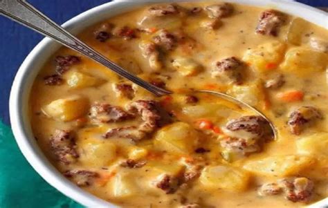 Comfort In A Bowl Crockpot Creamy Potato Hamburger Soup Recipe