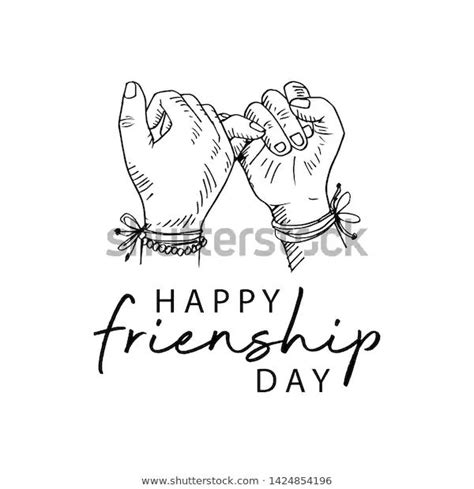 Happy Friendship Day Greeting Card Stock Vector Royalty Free