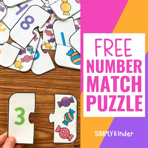 Free Printable Number Match Puzzles Simply Kinder