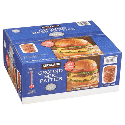 Kirkland Signature Ground Beef Patties 1 4 Lb Patty 40 Ct