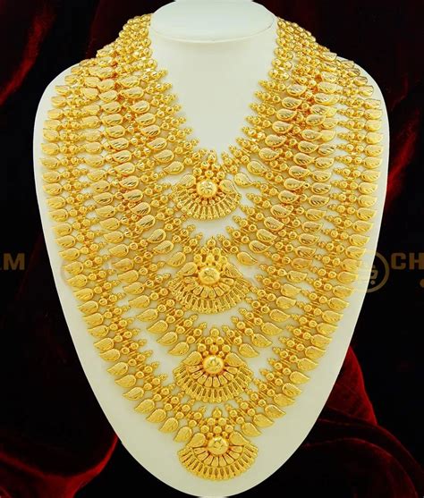 Grand Look Real Gold Design Mango Design Long Haram With Necklace