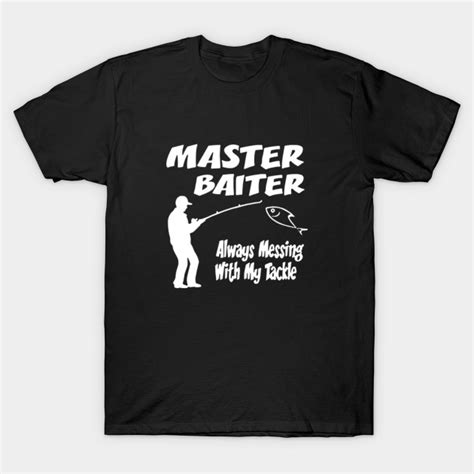 Master Baiter Fishing Logo Funny - Funny - T-Shirt | TeePublic