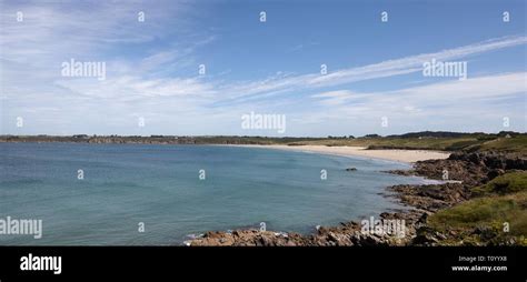 Le Conquet Beach Panorama, Brittany, France, Europe Stock Photo - Alamy