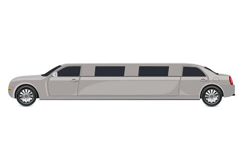 White Limousine Vector Illustration Transportation Illustrations