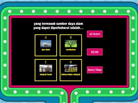 Potensi Sumber Daya Alam Indonesia Gameshow Quiz