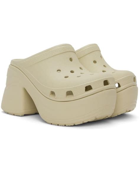 Crocs Off White Siren Clogs In Black Lyst