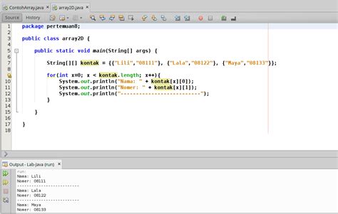 Contoh Program Array Multidimensi Dengan Java Lasopaprofiles My Xxx Hot Sex Picture