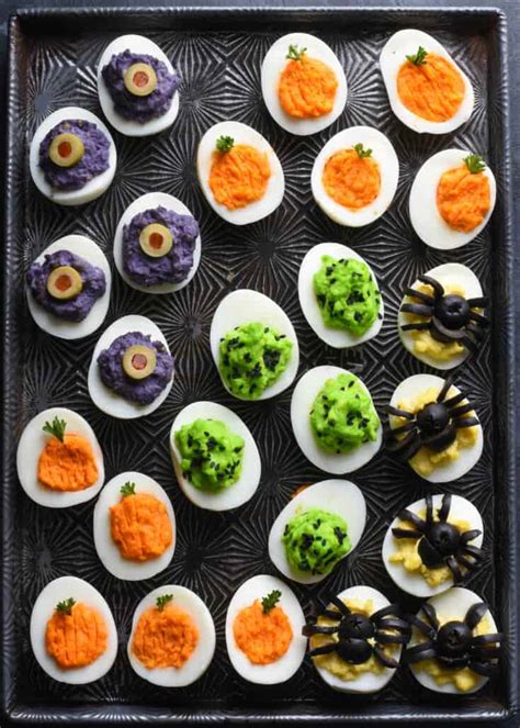 Halloween Deviled Eggs Easy Halloween Snack Foxes Love Lemons