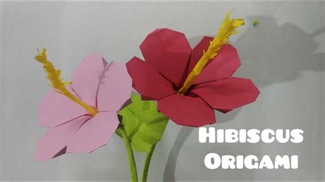 Hibiscus Origami Paper Flower Origami Ideas Paper Craft Ideas