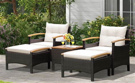 Giantex Er Set Rattan Gartenm Bel Set Balkonm Bel Set Sessel