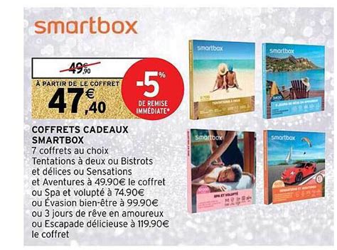 Promo Coffrets Cadeaux Smartbox Chez Intermarch