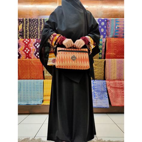 Jual Songket Pash Tas Songket Genggam Berbagai Warna Motif Khas