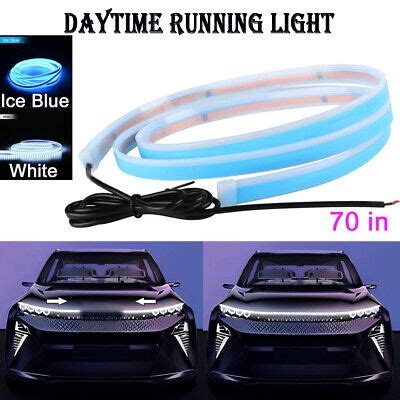 Led Car Hood Lamp Strip Daytime Running Light V In Car Engine Cover