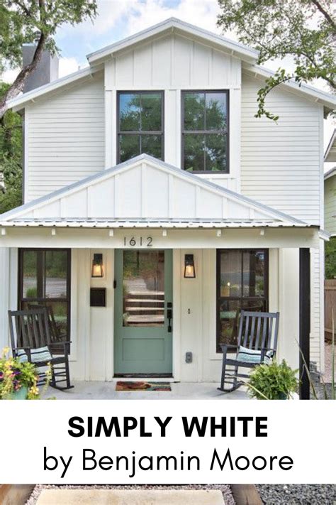 Simply White By Benjamin Moore White Exterior Houses House Paint