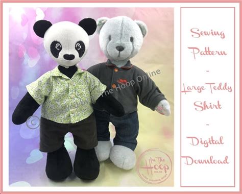 Teddy Bear Shirtjacket Sewing Pattern For The 10x6 In The Etsy