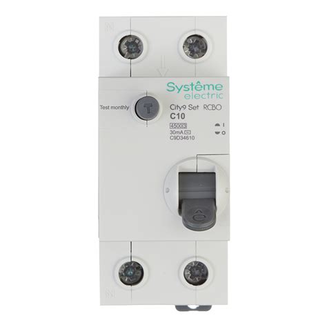 Автомат дифференциальный Systeme Electric City9 Set АВДТ 10А 30 мА 1P+N ...