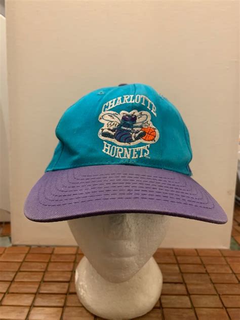 Vintage Charlotte Hornets Snapback Hat Adjustable 199 Gem