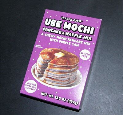 Trader Joes Ube Mochi Chewy Pancake And Waffle Mix Made With Purple