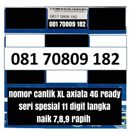 Jual Nomer Cantik Digit Xl Axiata G Kartu Perdana Seri Nomor Naik