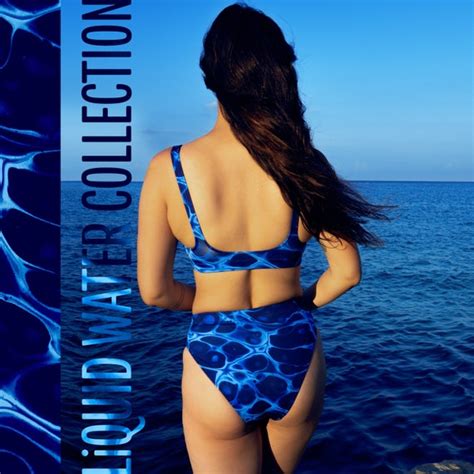 Bikini Recycled High Waisted Bikini Liquid WATER COLLECTION Etsy