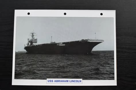 Naval Uss Abraham Lincoln 1988 Nuclear Aircraft Carrier Photo Print Maxi Card £4 25 Picclick Uk