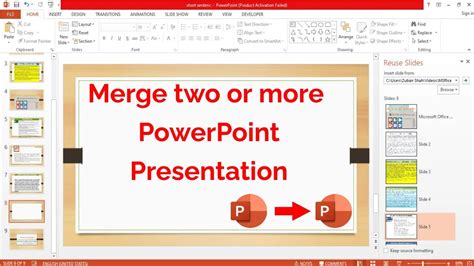 How To Merge Powerpoint Presentations Merge More Presentations Youtube