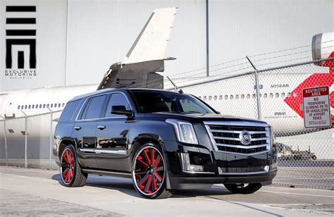 Cadillac Escalade on Custom Rims With Red Accents | CARiD.com Gallery