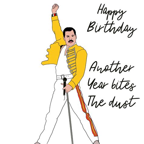 Queen Freddie Mercury Another Year Bites The Dust Personalised Birthday