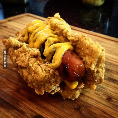 Homemade Kfc Double Down Dog 9gag