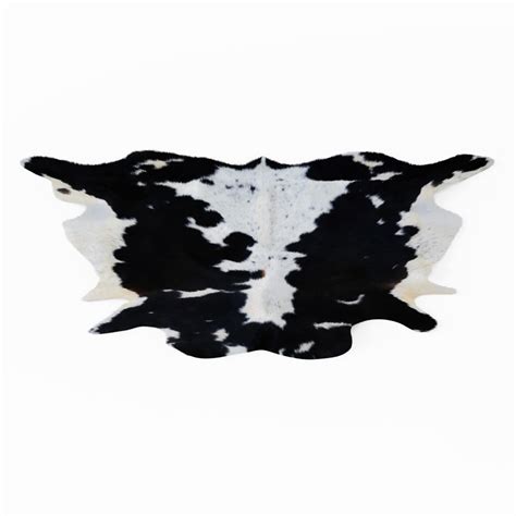 Cowhide Black And White Spotted Rug D Model Cgtrader