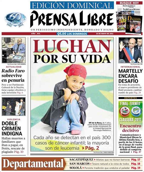 Periódico Prensa Libre Guatemala Periódicos De Guatemala Edición De