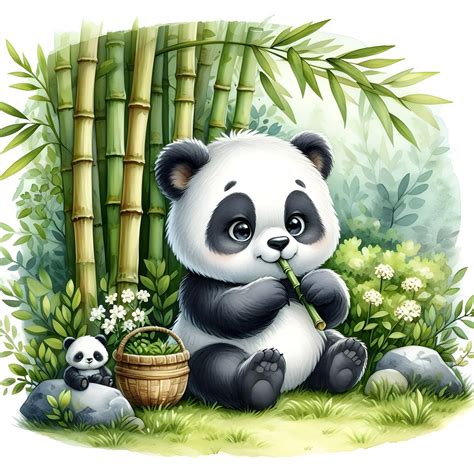 Download Panda, Bamboo, Grass. Royalty-Free Stock Illustration Image ...