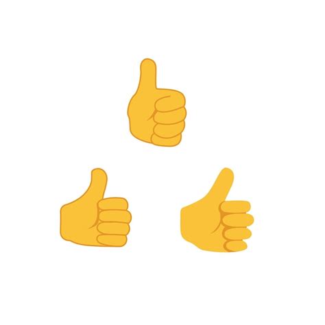 Premium Vector | Yellow like icon. hand like. thumb up.