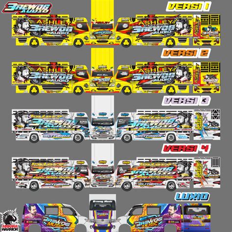 Jual Pola Sticker Miniatur Truk Sound Brewog Audio All Varian Versi 1