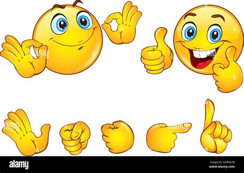 Hand Gestures Emoji Set Hi Res Stock Photography And Images Alamy