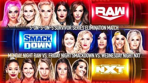 Wwe 2k20 Wwe Raw Vs Wwe Smackdown Live Vs Wwe Nxt Womens Division Match Wwe Survivor Series